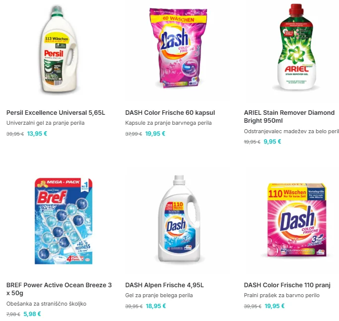 EKSKLUZIVNA PONUDBA detergentov